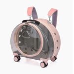 Transparent Cat Trolley With Wheels Rolling Carrier - Image 17