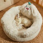 Green Monster Cat Sofa Fluffy Cat Bed Couch - Image 21