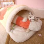 Super Warm Cat Bed Nest with Removable Pillow