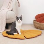 Cat Bed Mat Leaf Shape Washable Double-sided Use - Image 5