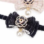 Camellia Cat Collar with Pearls - Image 5