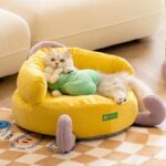 Cute Cat Bed Couch 3 Color Detachable Kitty Sofa - Image 3