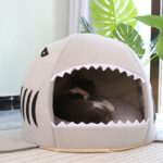 Grey Shark Cat Bed Sponge Pet Cave - Image 3