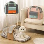 Cat Carrier Bag Foldable Expandable Tote 3 Color Handbag - Image 4
