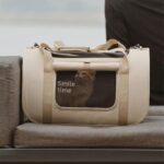 Cat Carrier Bag Folded Tote Khaki Large Bag - Image 2