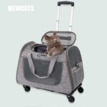 Cat Carrier With Wheels 2 Color Large Tote Trolley