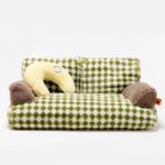 New Large Retro Diamond Grid Cat Bed Couch Sofa - Image 8