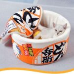Instant Noodle Cat Bed House Detachable Cushion - Image 6