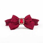 Ruffled Gemstone Bow Cat Collar - Image 2