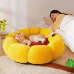 Small Cactus 2 Color Fluffy Warm Cat Bed - Image 13