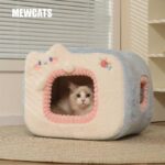 Warm Cat Litter 2 Color Cat Bed Cave