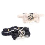 Camellia Cat Collar with Pearls - Image 3