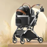 Luxury Detachable Cat Carrier Rolling Stroller - Image 9