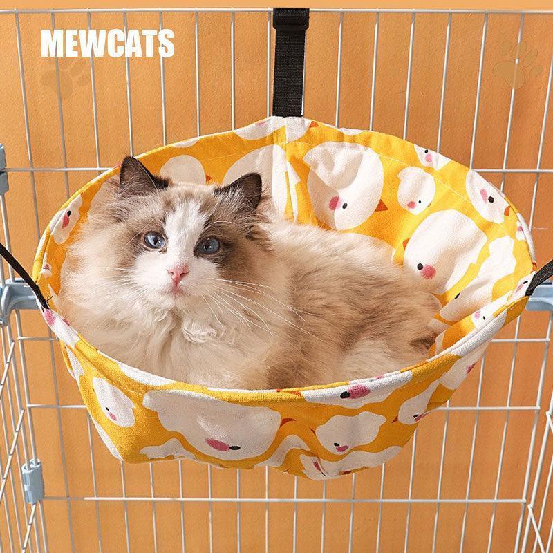 d4e8f58f20d859b1abb258e2e410a6d6954f73a0bd078d0e5b7cb96d2c6bef13.jpg Cat Hammock for Cage 4 Color Adjustable Summer Bed - Image 1