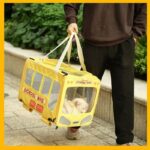 School Bus Carrier With Wheels Trolley for 2 Cats - Image 6