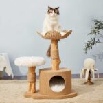 Cattail Solid Wood Cat Tree Climbing Frame - Image 2