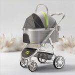L9 Foldable Cat Carrier Stroller with Wheels - Image 7