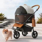 Three-wheeled Cat Carrier Rolling Stroller - Image 5
