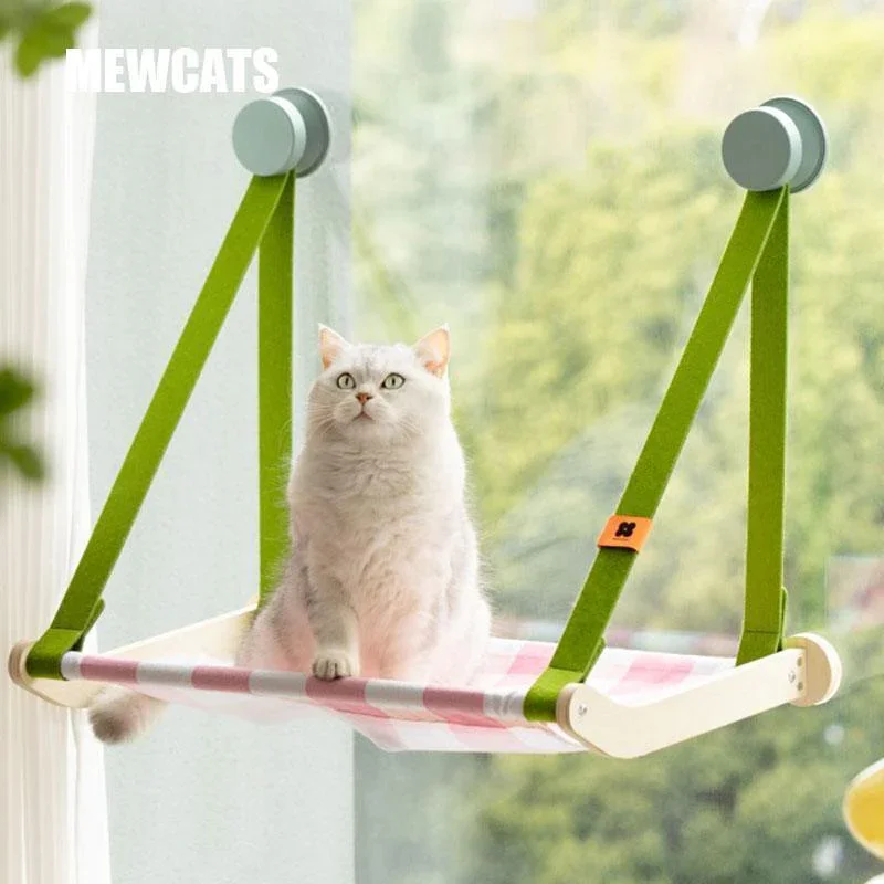 e275a1e74574ad9d8e9472efd9751b416ec0c5c6df7867dc84fd61f1edb9b2f0.webp Suction Cup Window Wall Hammock Cat Perch Bed - Image 1