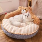 Bear Cat Bed Mat Fluffy Pemovable Pet Pad - Image 14