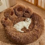 Green Monster Cat Sofa Fluffy Cat Bed Couch - Image 14