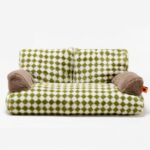 New Large Retro Diamond Grid Cat Bed Couch Sofa - Image 7