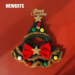 Christmas Cat Clothes Cute Hat Bib