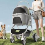 L9 Foldable Cat Carrier Stroller with Wheels - Image 5