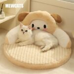 Bear Cat Bed Mat Fluffy Pemovable Pet Pad - Image 6
