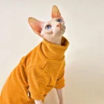 Striped Warm Sphynx Cat Bottom Shirt Clothes - Image 4