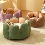 Kennel Flower Cat Bed Nest Washable 3 Color Cushion - Image 2