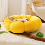 Small Cactus 2 Color Fluffy Warm Cat Bed - Image 10