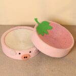 Cute Pig Cat Bed Round Scratching Pad - Image 7